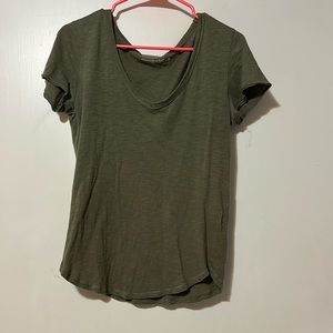 ABERCROMBIE & FITCH- Green v-neck tee shirt, size S